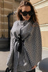 'Eira' Plaid Houndstooth Coat - Celes Fashion